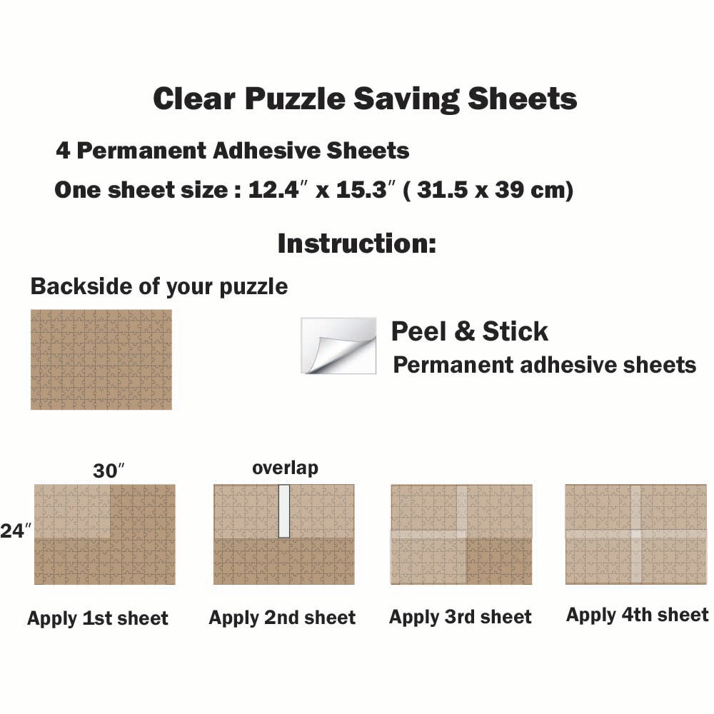 Puzzle Glue Alternative! Extra Large & Thick Puzzle Glue Sheets - 8 Sh –  PUZZLE EZ