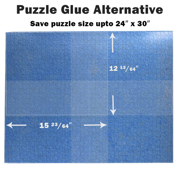 Preserve 1000 Piece Puzzle in Minutes - Extra Large Clear Puzzle Glue Sheets Peel and Stick - 4 Sheets