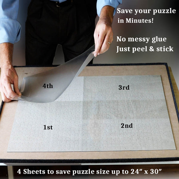 Puzzle Glue Alternative! Extra Large & Thick Puzzle Glue Sheets - 8 Sheets