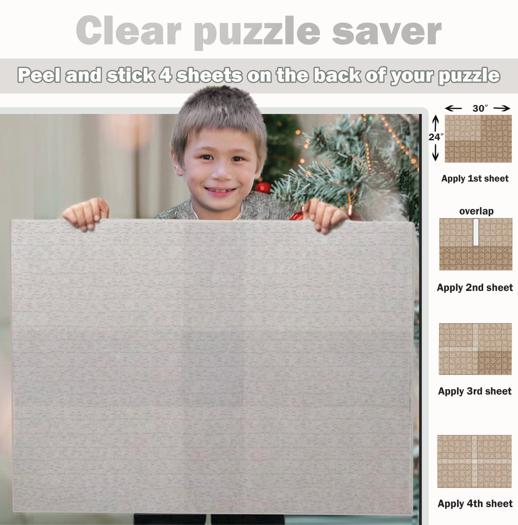 16 Sheets Puzzle Saver, Preserve 4 X 1000 Jigsaw Puzzle Glue Sheets Peel  and Sti